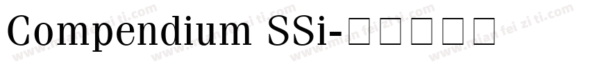 Compendium SSi字体转换
